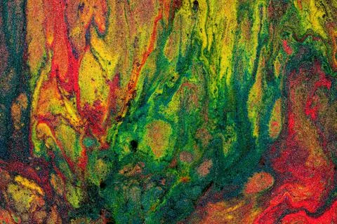 Abstract colored background from liquid flowing paints Stock Illustration