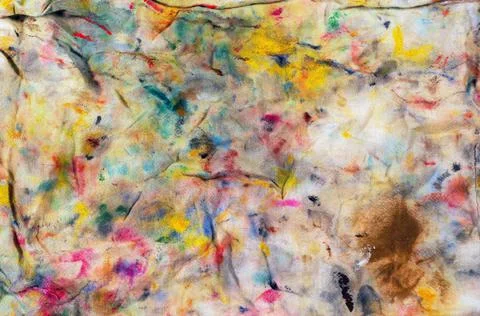 Abstract colored background made with a painter rug. Cool tones. Foto stock