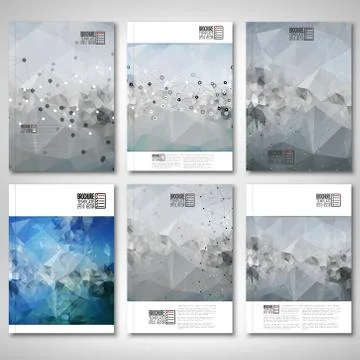 Abstract colored background, molecule structure, triangle design vector. Stock Illustration