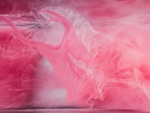 Abstract colored background. Pink smoke, ink in water, the patterns of the Stock Illustration