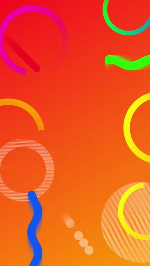 Abstract colored background with rings. Stock Footage 250163684