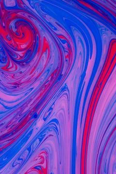 Abstract colored background. Stains of paint on the water. Ebru art, marbled Stock Illustration