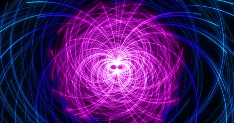 Abstract colored background of swirling lines on a black background 1 Stock Footage 305502124