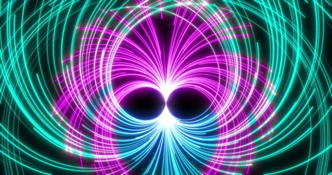 Abstract colored background of swirling lines on a black background Stock Footage 305502755