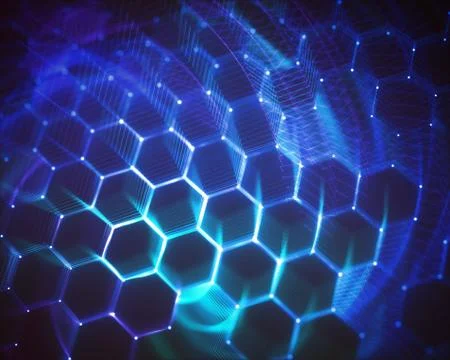 Abstract Colored Background Technology Connection 스톡 일러스트