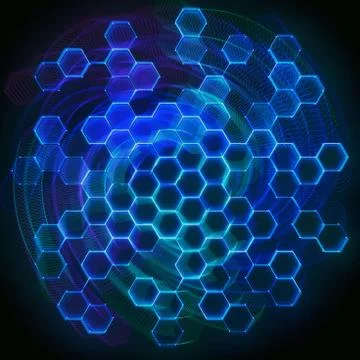 Abstract Colored Background Technology Connection Stock Illustration