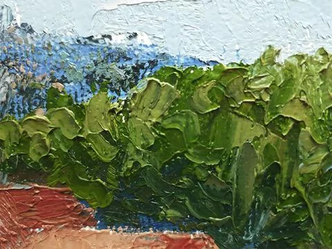 Abstract colored background. The texture of the oil paint. Brush strokes. Stock Illustration