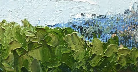 Abstract colored background. The texture of the oil paint. Brush strokes. Stock Illustration