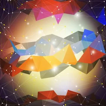 Abstract colored background, triangle design vector illustration Stock Illustration