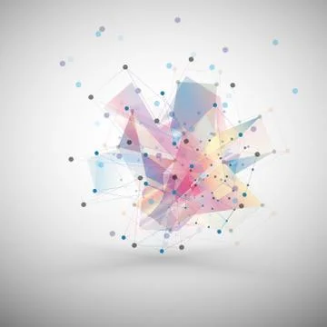 Abstract colored background, triangle design vector illustration Stock Illustration