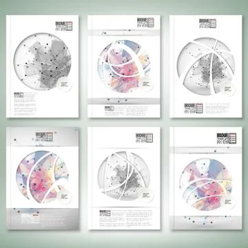 Abstract colored background, triangle design vector. Brochure, flyer or report 库存插图