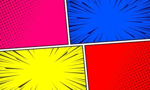 Abstract colored background vector template comic page. vector illustration Stock Illustration
