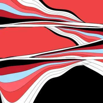 Abstract colored background with wavy elements Stock Illustration