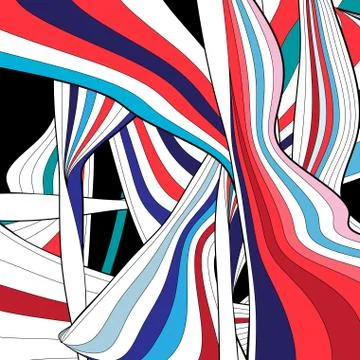 Abstract colored background with wavy elements Ilustración de archivo