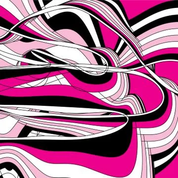 Abstract colored background with wavy elements Stock Illustration