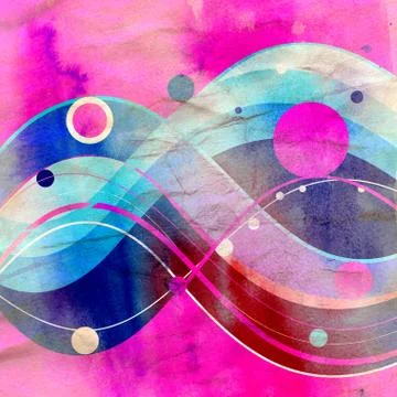 Abstract colored background with wavy elements Foto stock