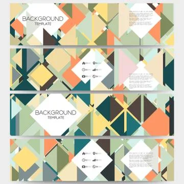 Abstract colored backgrounds with place for text, triangle design vector. Web Stock Illustration