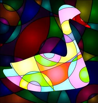 Abstract colored bird Stock Illustration