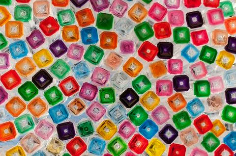 Abstract. Colored bottles Stock Photos