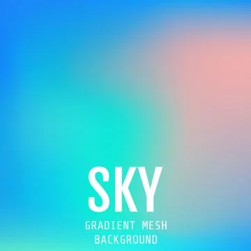 Abstract colored bright gradient mesh oriental sky background. Modern multico Stock Illustration