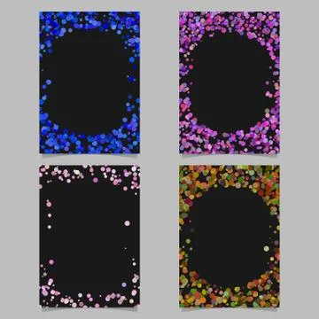 Abstract colored brochure template background set - vector graphic designs イラスト素材