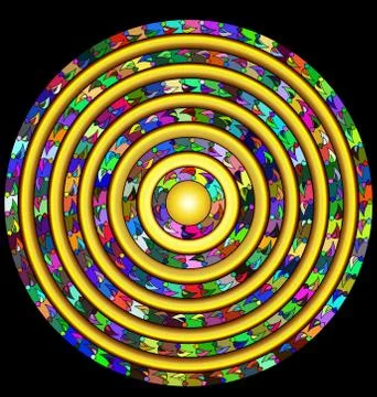 Abstract colored circle Stock Illustration