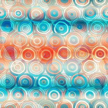 Abstract colored circle seamless Illustrazione stock