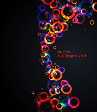 Abstract colored circles Stock Illustration