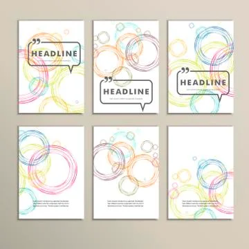 Abstract colored circles on a white background Stock Illustration