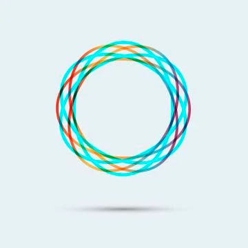 Abstract colored circular line Stock Illustration