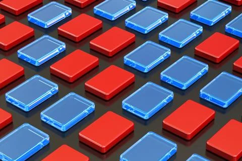 Abstract colored cubes background, 3D rendering イラスト素材