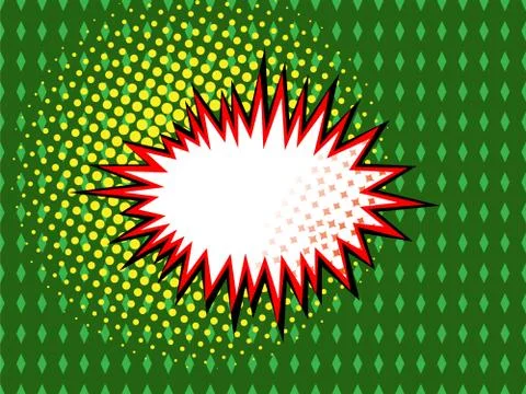 Abstract colored empty bubble for speech comic Stock Illustration