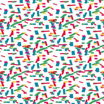 Abstract colored falling confetti isolated on white background vector illus.. Illustrazione stock