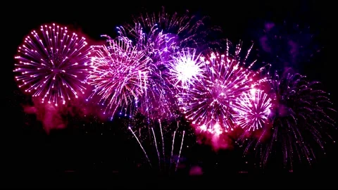 Abstract colored firework background Vidéo 102564527