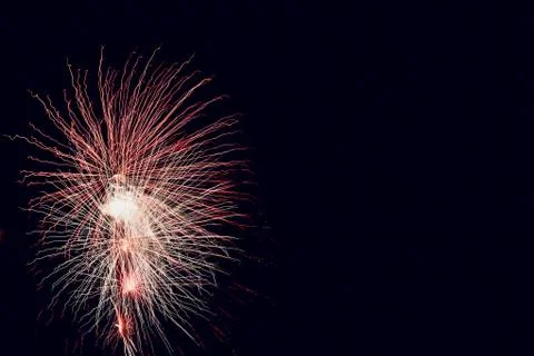 Abstract colored firework background with free space for text 写真素材