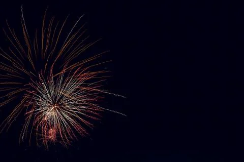 Abstract colored firework background with free space for text 写真素材