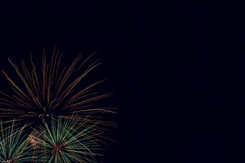 Abstract colored firework background with free space for text Stock Photos