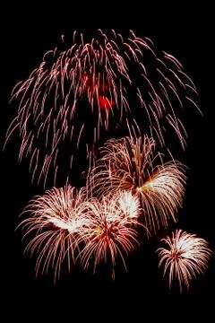 Abstract colored firework background with free space for text Foto stock
