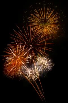 Abstract colored firework background,Fireworks light up the sky Foto stock