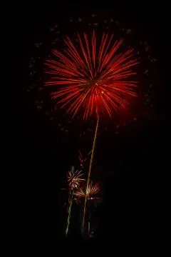 Abstract colored firework background,Fireworks light up the sky Foto stock