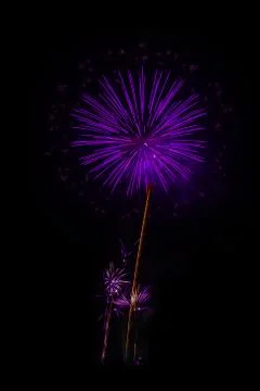 Abstract colored firework background,Fireworks light up the sky Stock Photos
