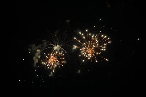 Abstract colored firework background,Fireworks light up the sky Stock Photos