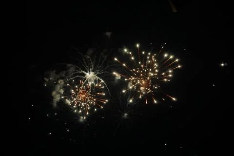 Abstract colored firework background,Fireworks light up the sky Stock Photos