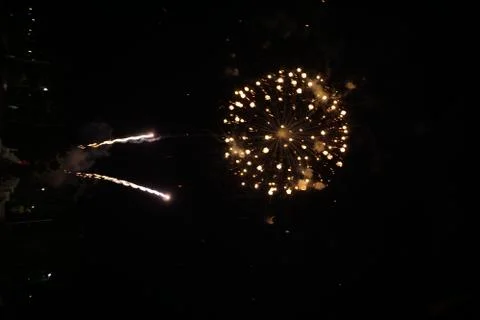 Abstract colored firework background,Fireworks light up the sky Stock Photos