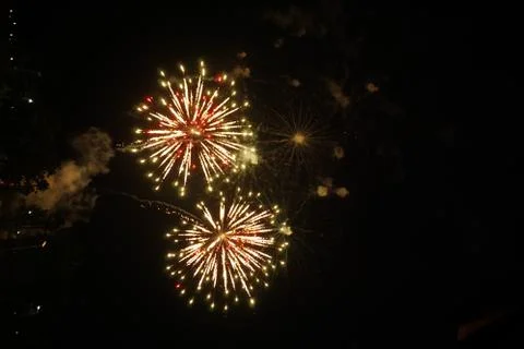 Abstract colored firework background,Fireworks light up the sky Stock-Fotos