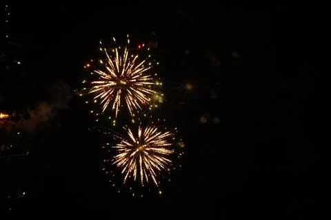 Abstract colored firework background,Fireworks light up the sky Stock Photos