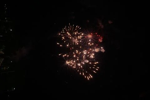 Abstract colored firework background,Fireworks light up the sky Fotos de archivo