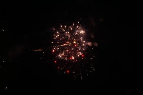 Abstract colored firework background,Fireworks light up the sky Stock Photos