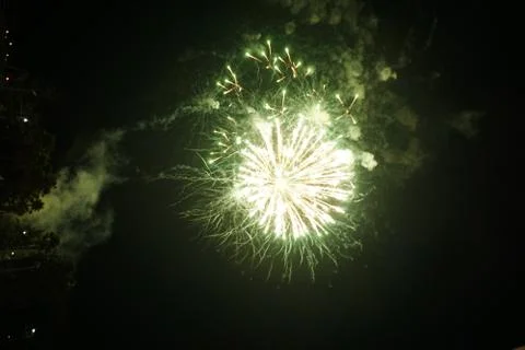 Abstract colored firework background,Fireworks light up the sky Stock-Fotos