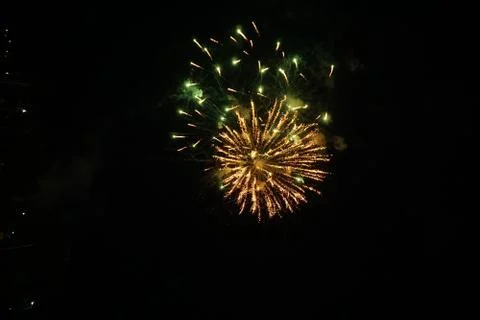 Abstract colored firework background,Fireworks light up the sky Stock Photos